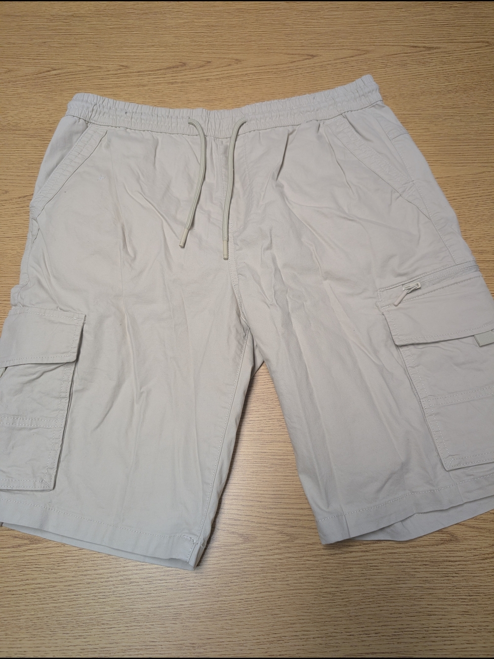 Denim&Co Light Gray Men's Cargo Shorts